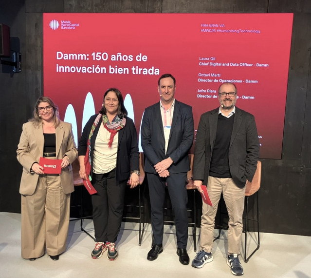Inés Garcia Moya (Comunicación de Damm); La Chief Digital And Data Officer, Laura Gil; El Director De Operaciones, Octavi Martí, Y El Director De Patrocinios, Jofre Riera