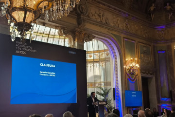 El presidente de Aecoc, Ignacio González, en la entrega de premios de Aecoc