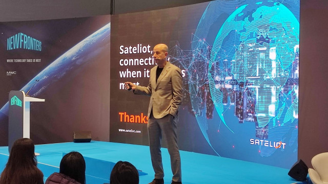El ceo de Sateliot, Jaume Sanpera, en el MWC 2026