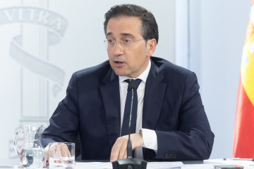 El ministro de Asuntos Exteriores, José Manuel Albares, durante una rueda de prensa tras el Consejo de Ministros