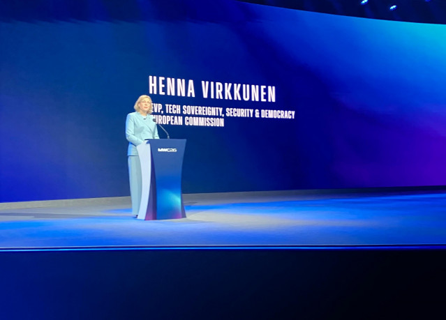 La vicepresidenta ejecutiva de la Comisión Europea (CE), Henna Virkkunen