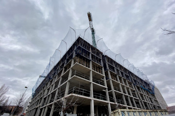 Archivo - Edificio de viviendas en construcción,, en Madrid a 27 de enero de 2020.