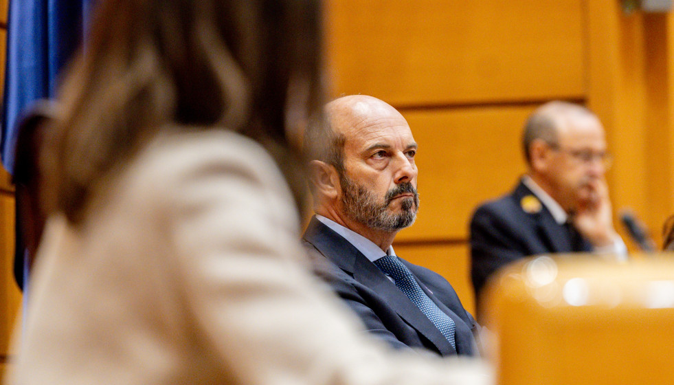 El presidente del Senado, Pedro Rollán, durante una sesión de control al Gobierno en el Senado, a 3 de marzo de 2026, en Madrid (España).