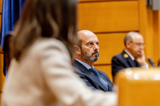 El presidente del Senado, Pedro Rollán, durante una sesión de control al Gobierno en el Senado, a 3 de marzo de 2026, en Madrid (España).
