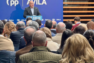 Miguel Tellado, durante su intervención en Ávila.