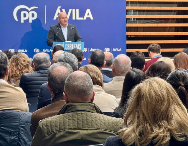 Miguel Tellado, durante su intervención en Ávila.