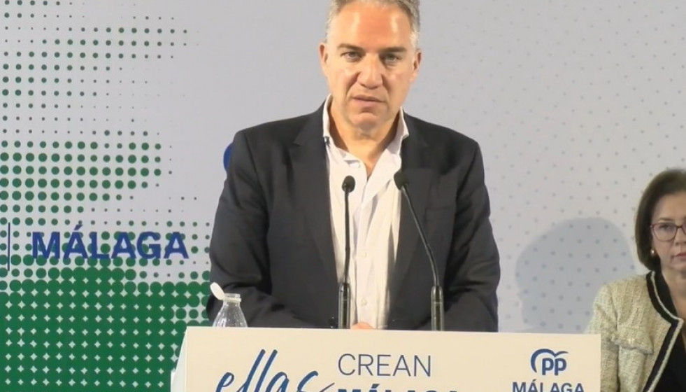 El vicesecretario de Coordinación Autonómica y Local y Análisis Electoral del PP, Elías Bendodo, en un encuentro del PP de Málaga.