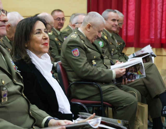 La ministra de Defensa, Margarita Robles, en un acto en el Cuartel General del Ejército de Tierra.