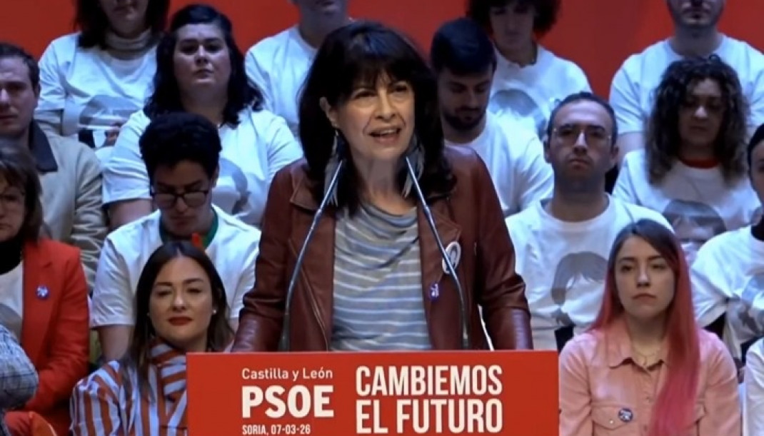La ministra de Igualdad, Ana Redondo, en un acto en Soria