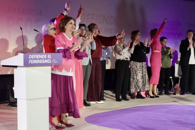 La secretaria general del PSOE-A, vicepresidenta del Gobierno y ministra de Hacienda, María Jesús Montero, en los Premios Clara Campoamor.