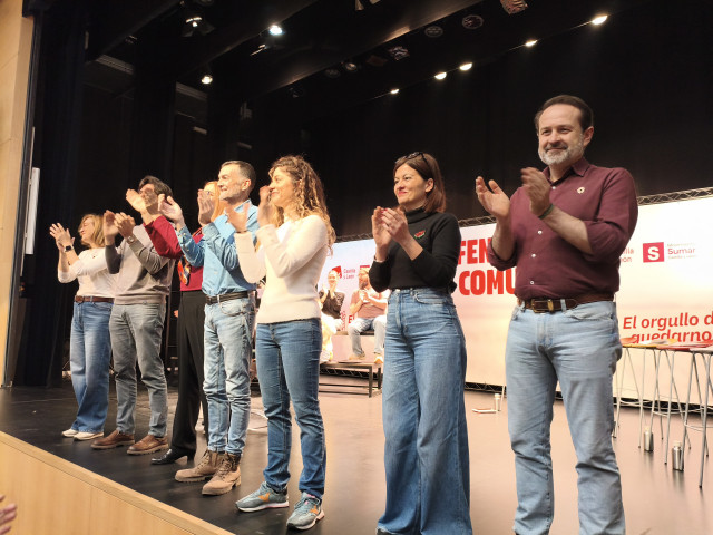 Candidatos nacionales de los partidos que forman la coalición En Común respaldan a los candidatos de Castilla y León en Valladolid.