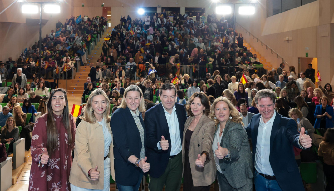 El candidato del PP, Alfonso Fernández Mañueco, en Burgos
