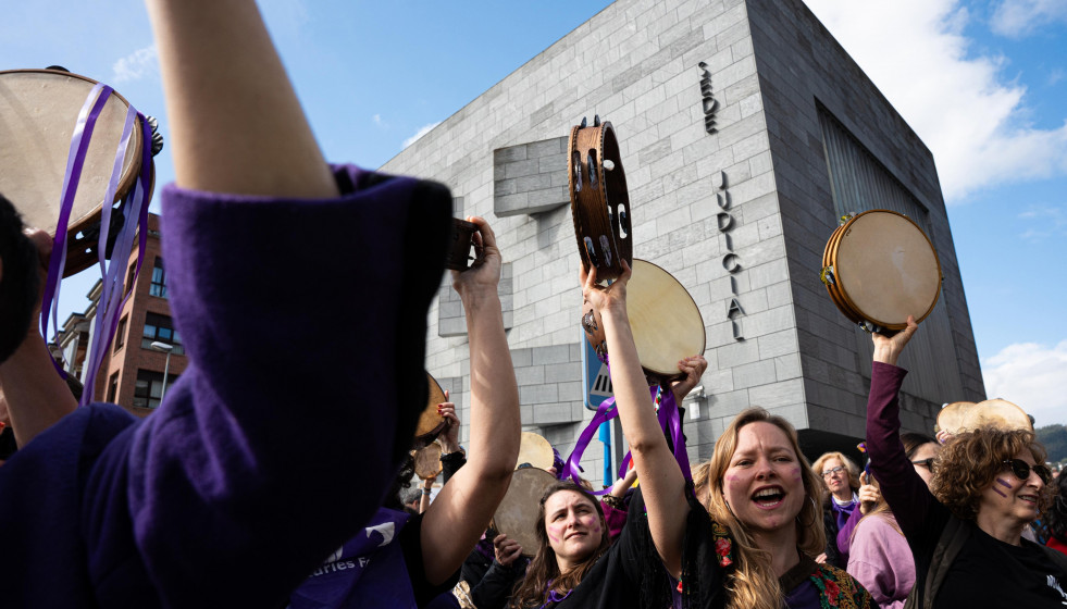 Movilización por el 8M en Villaviciosa.