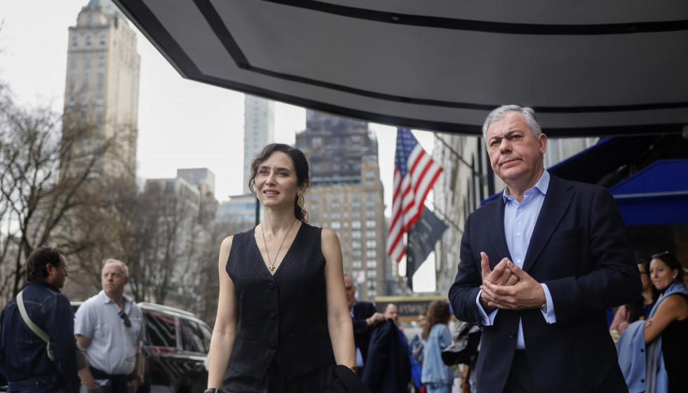 La presidenta de la Comunidad de Madrid, Isabel Díaz Ayuso, en la primera jornada de su viaje institucional a Nueva York (Estados Unidos)