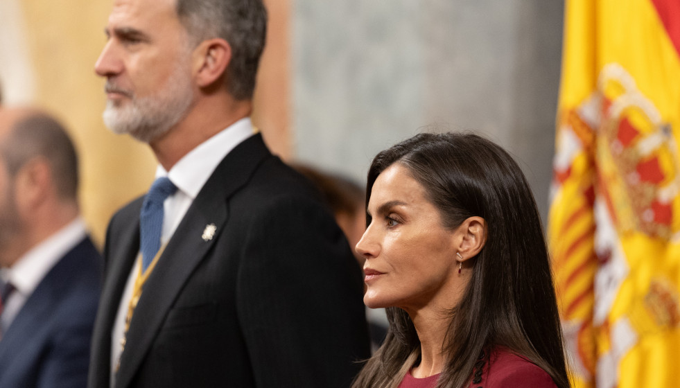 Archivo - El Rey Felipe VI y la Reina Letizia durante la Solemne Sesión de Apertura de las Cortes Generales de la XV Legislatura, en el Congreso de los Diputados, a 29 de noviembre de 2023, en Madrid