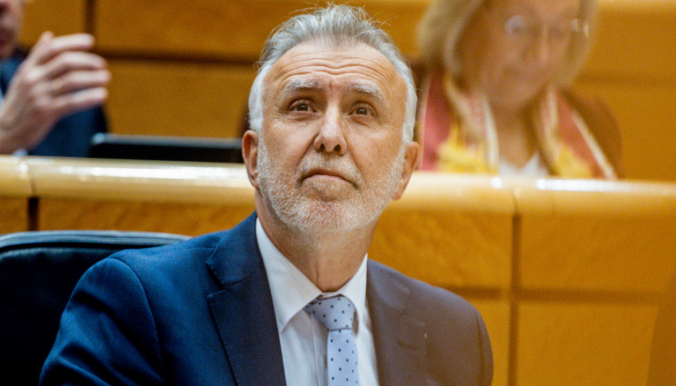 El ministro de Política Territorial y Memoria Democrática, Ángel Víctor Torres, durante una sesión de control al Gobierno en el Senado, a 3 de marzo de 2026, en Madrid (España).
