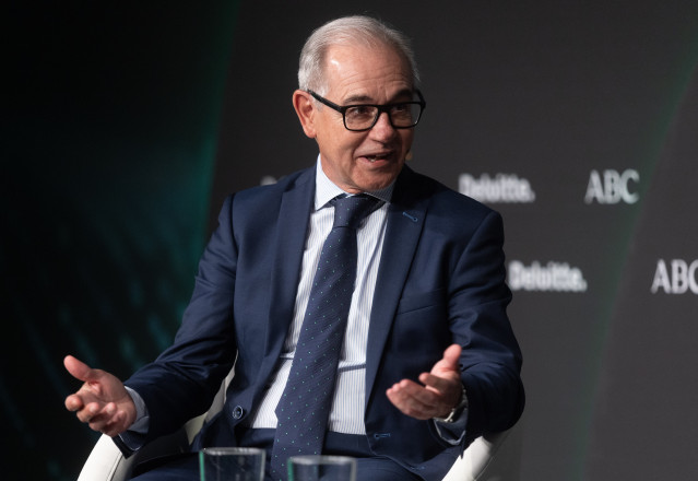 El CEO de Unicaja, Isidro Rubiales, durante el 32º Encuentro del Sector Financiero de Deloitte y ABC.