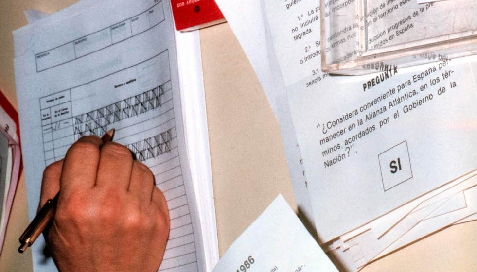 Votación del referéndum sobre la OTAN el 12 de marzo de 1986