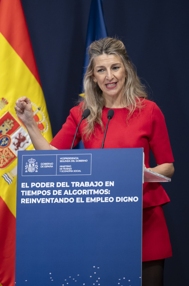 La  vicepresidenta segunda del Gobierno y ministra de Trabajo y Economía Social, Yolanda Díaz, en una imagen de archivo