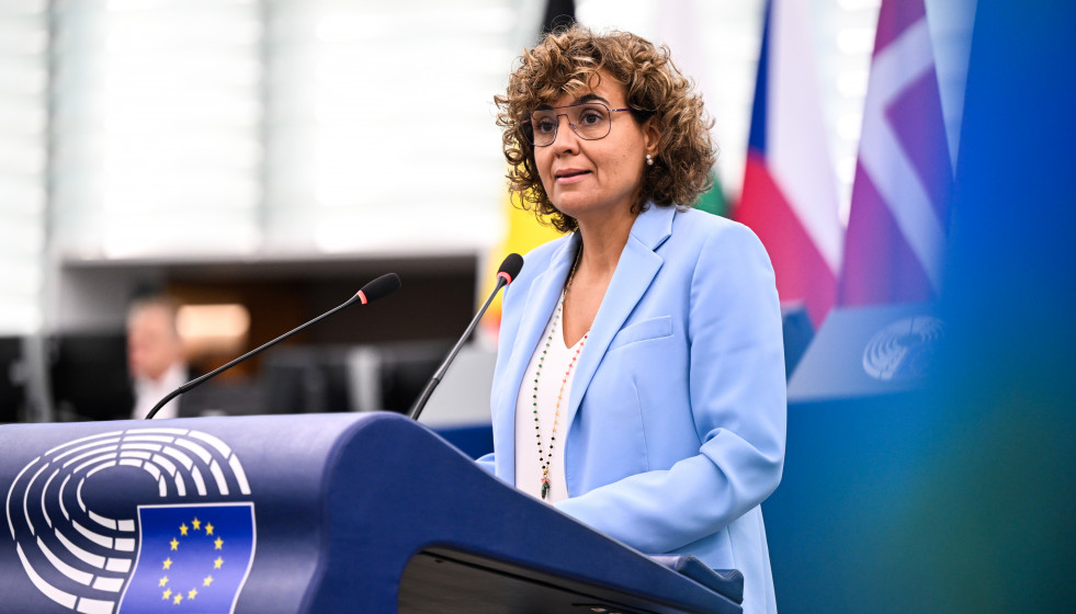 Archivo - La secretaria general del Partido Popular Europeo (PPE) y eurodiputada del PP, Dolors Montserrat, durante un debate en el pleno del Parlamento Europeo reunido en Estrasburgo (Francia).