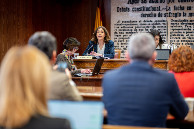 La directora de comunicación de  la Organización de Consumidores y Usuarios (OCU), Ileana Izverniceanu de la Iglesia, comparece ante la Comisión de Investigación sobre el apagón, en el Senado, a 12 de marzo de 2026, en Madrid (España).