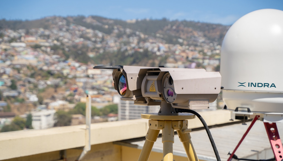 Sistema de defensa antidrón 'Crow' de Indra.