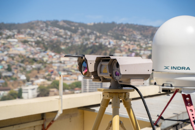 Sistema de defensa antidrón 'Crow' de Indra.