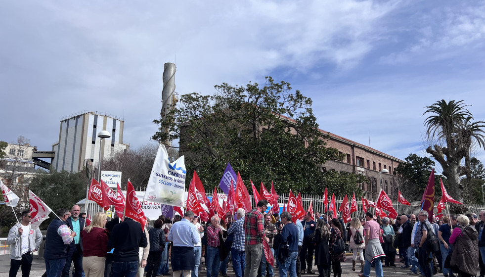 Concentración de la plantilla de Solvay