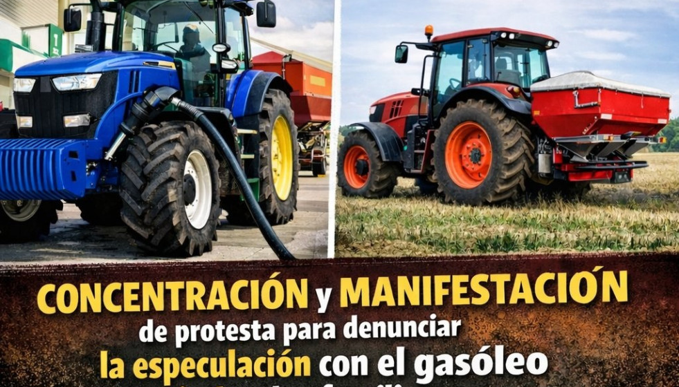 Cartel de la movilización convocada por las OPA el miércoles 18 de marzo contra la especulación en el gasóleo