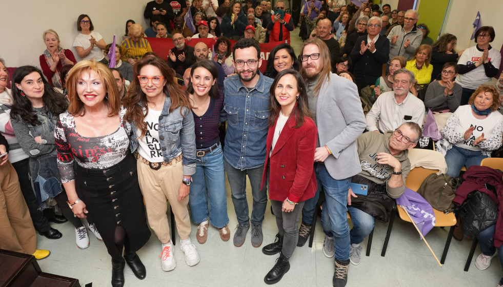 En Valladolid, Podemos cierra la campaña con la secretariga general, Ione Belarra, la eurodiputada Irene Montero y el candidato a la Junta, Miguel Ángel Llamas, en un acto en el que también ha esta