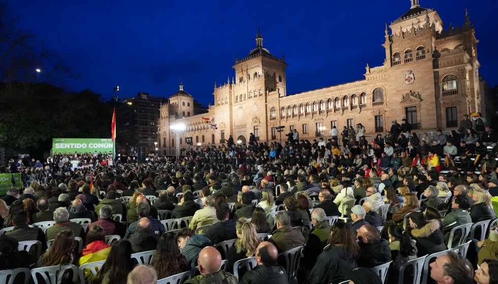 Imagen del acto de cierre de campaña de Vox en Valladolid