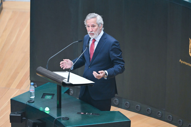 El concejal de VOX, Ignacio Ansaldo, durante una sesión ordinaria del Pleno del Ayuntamiento de Madrid, en el Palacio de Cibeles, a 24 de febrero de 2026, en Madrid (España). Foto de archivo