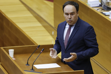 El 'president' de la Generalitat, Juanfran Pérez Llorca, en una sesión de control.