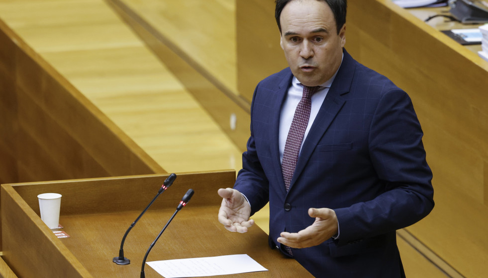 El 'president' de la Generalitat, Juanfran Pérez Llorca, en una sesión de control.