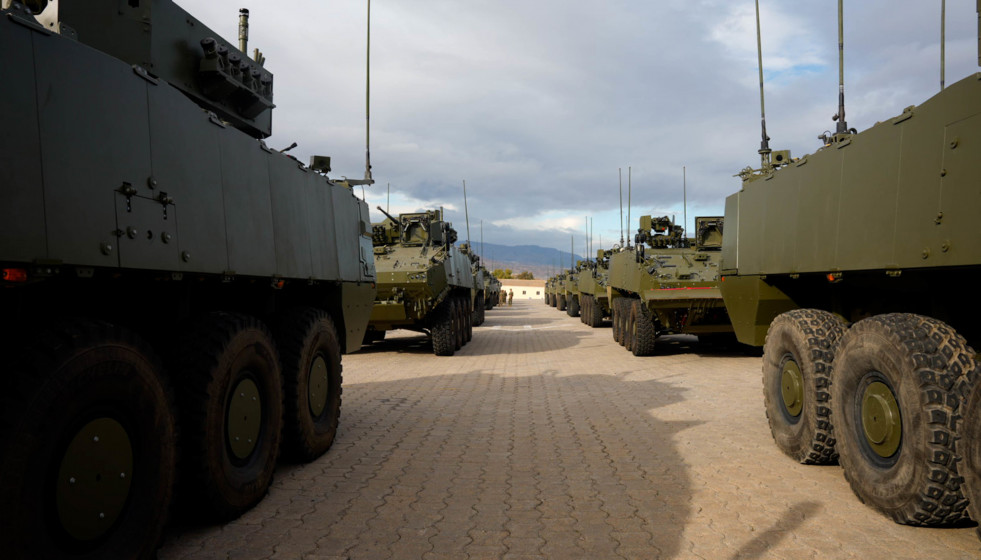 Archivo - Imagen de los primeros vehículos 8x8 'Dragón' del Ejército de Tierra. A 16 de enero de 2026, en Almería (Andalucía, España).