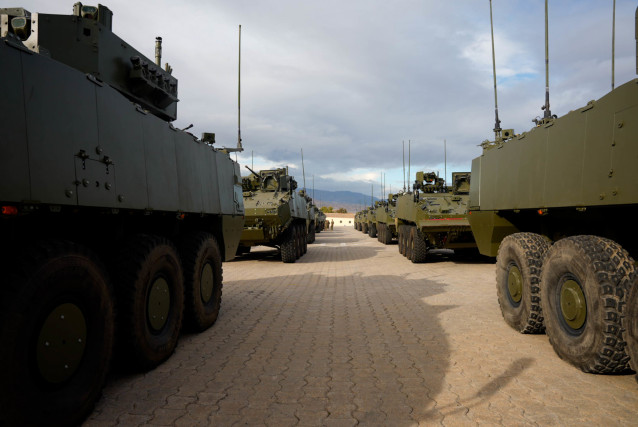 Archivo - Imagen de los primeros vehículos 8x8 'Dragón' del Ejército de Tierra. A 16 de enero de 2026, en Almería (Andalucía, España).