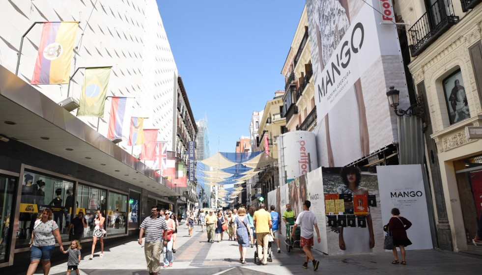 Archivo - La calle Preciados de Madrid