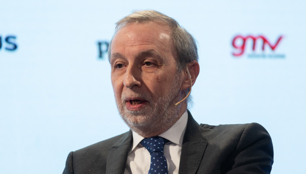 Archivo - El CEO de GMV, Jesús B. Serrano, interviene durante un encuentro de la industria de Defensa, en Zénit The Studio, a 17 de marzo de 2025, en Madrid (España). El diario Expansión organiza 
