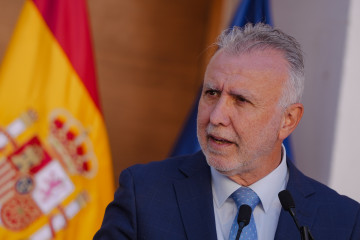 El ministro de Política Territorial y Memoria Democrática, Ángel Víctor Torres, interviene tras presidir la constitución de la Comisión Mixta para la reconstrucción y recuperación tras los da�