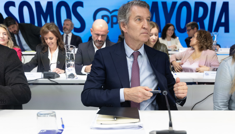 EuropaPress 7370948 presidente partido popular alberto nunez feijoo llegada reunion junta