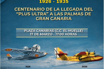 El Ejército del Aire conmemorará este martes el centenario de la llegada del 'Plus Ultra' a Gran Canaria