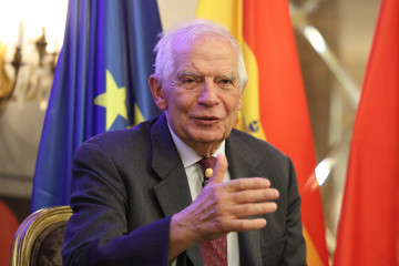 El ex alto Representante para Asuntos Exteriores de la Unión Europea y exministro socialista Josep Borrell durante un encuentro de Madrid Foro Empresarial, en el Hotel Wellington, a 17 de marzo de 20