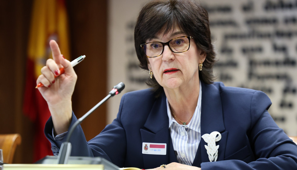 La presidenta de la Comisión Nacional de los Mercados y la Competencia (CNMC), Cani Fernández Vicién, comparece ante la Comisión de Investigación sobre el apagón, en el Senado, a 17 de marzo de 