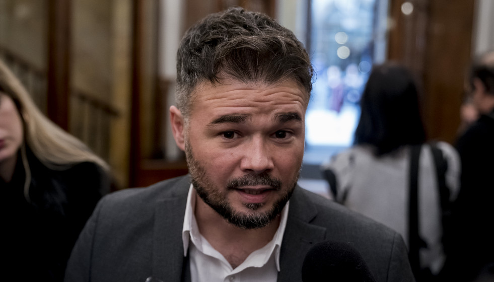 Archivo - El portavoz de ERC en el Congreso, Gabriel Rufián