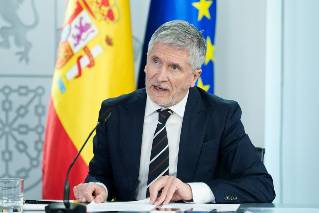 El ministro de Interior, Fernando Grande-Marlaska, durante una rueda de prensa posterior al Consejo de Ministros