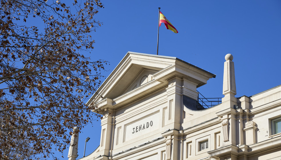 Archivo - Fachada del Palacio del Senado, a 14 de enero de 2025, en Madrid (España).