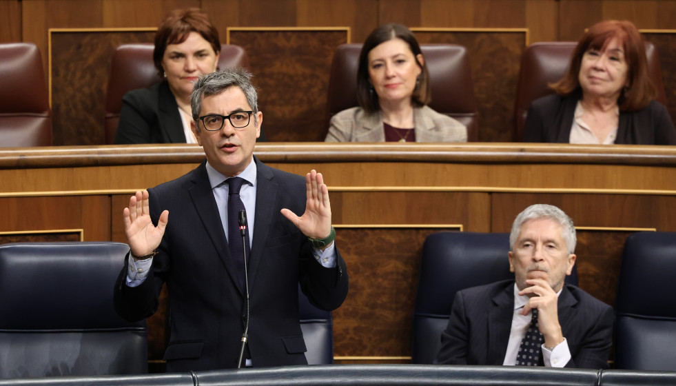 Félix Bolaños en la sesión de control al Gobierno