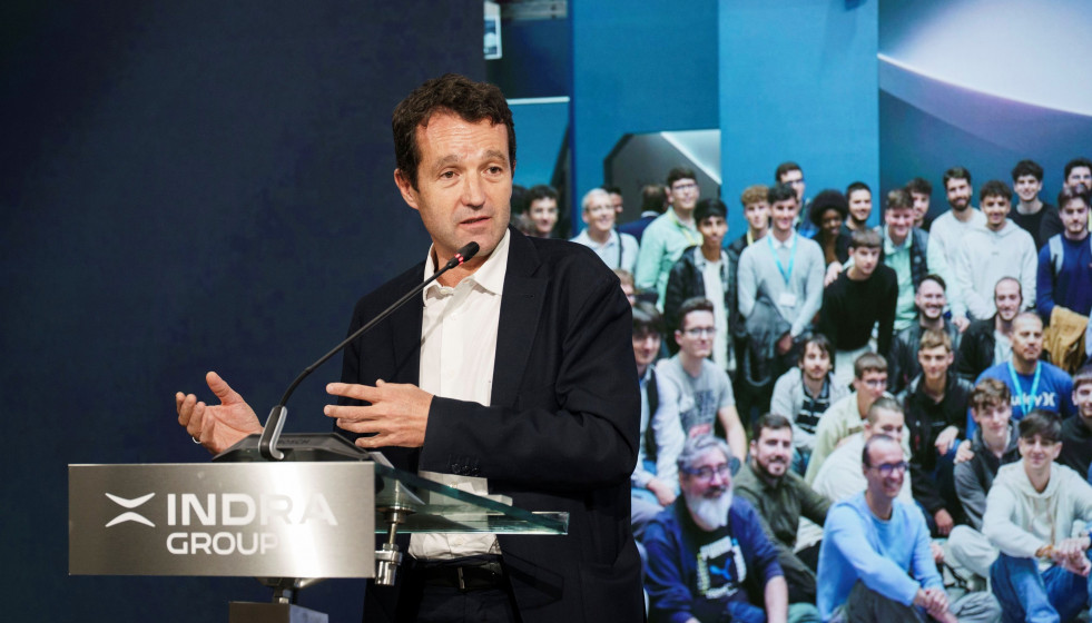 Archivo - El presidente de Indra, Ángel Escribano.