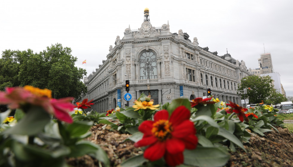 Archivo - Sede del Banco de España el día que ha publicado su informe anual, a 13 de mayo de 2021, en Madrid (España). El Banco de España destaca en su informe anual del año 2020 la 