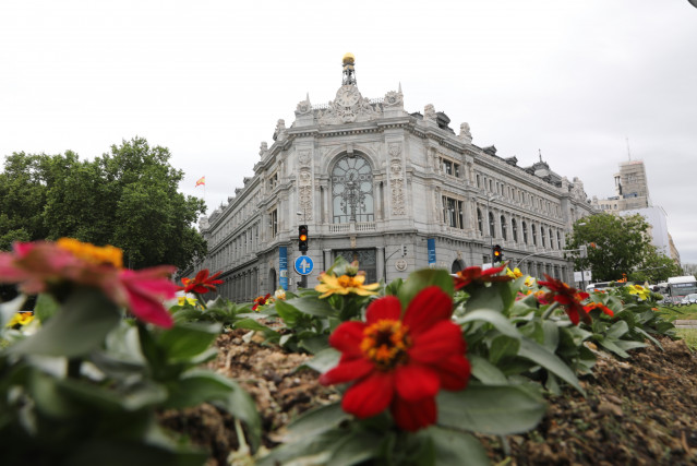 Archivo - Sede del Banco de España el día que ha publicado su informe anual, a 13 de mayo de 2021, en Madrid (España). El Banco de España destaca en su informe anual del año 2020 la 